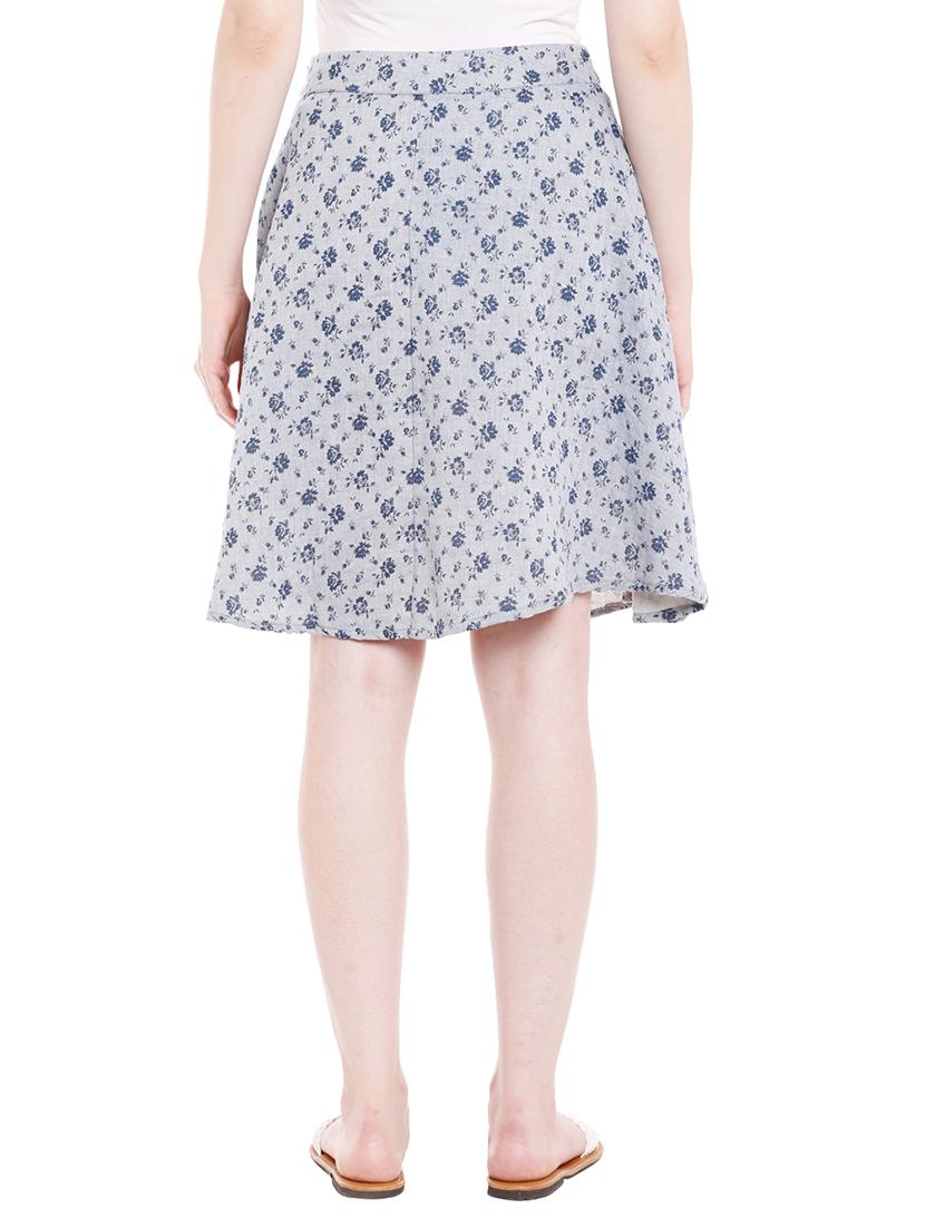 blue cotton aline skirts - 15073323 - Standard Image - 2
