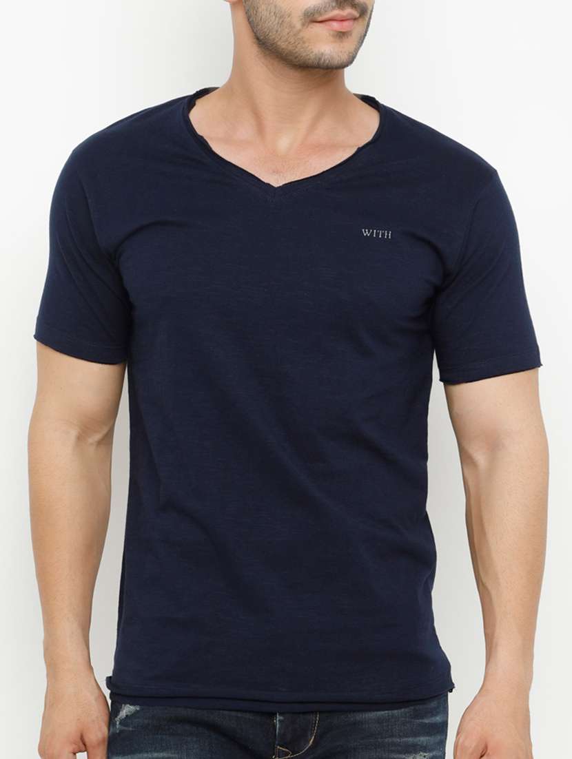 navy blue cotton t-shirt