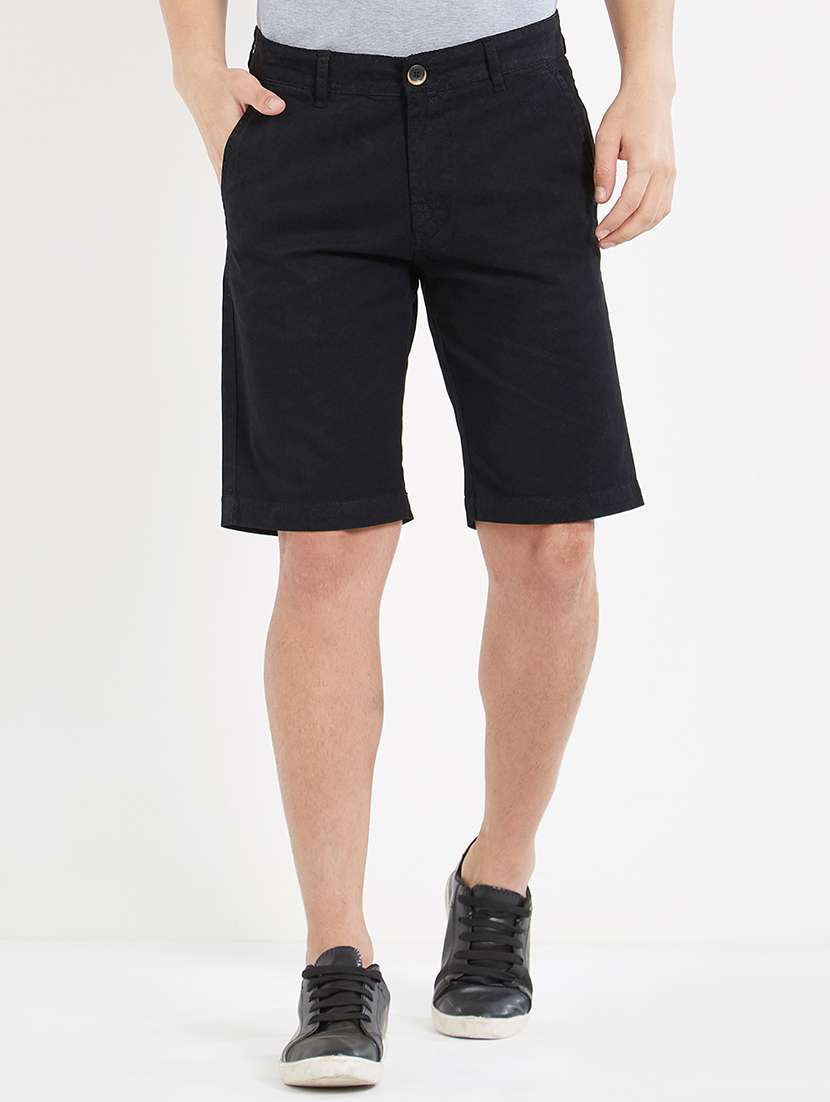 black cotton shorts