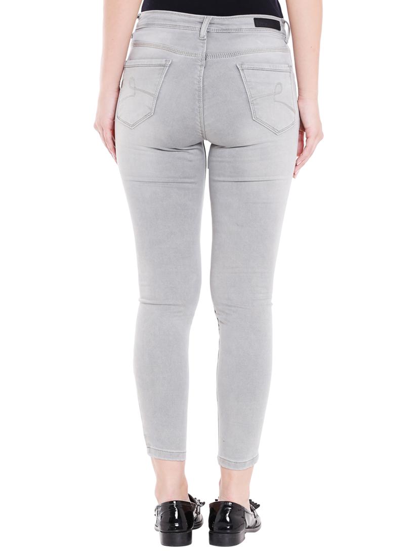 solid grey denim jeans - 15075668 - Standard Image - 2
