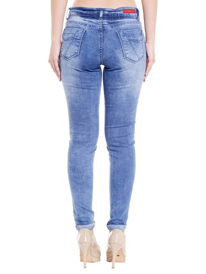 solid blue denim jeans - 15075674 - Standard Image - 2