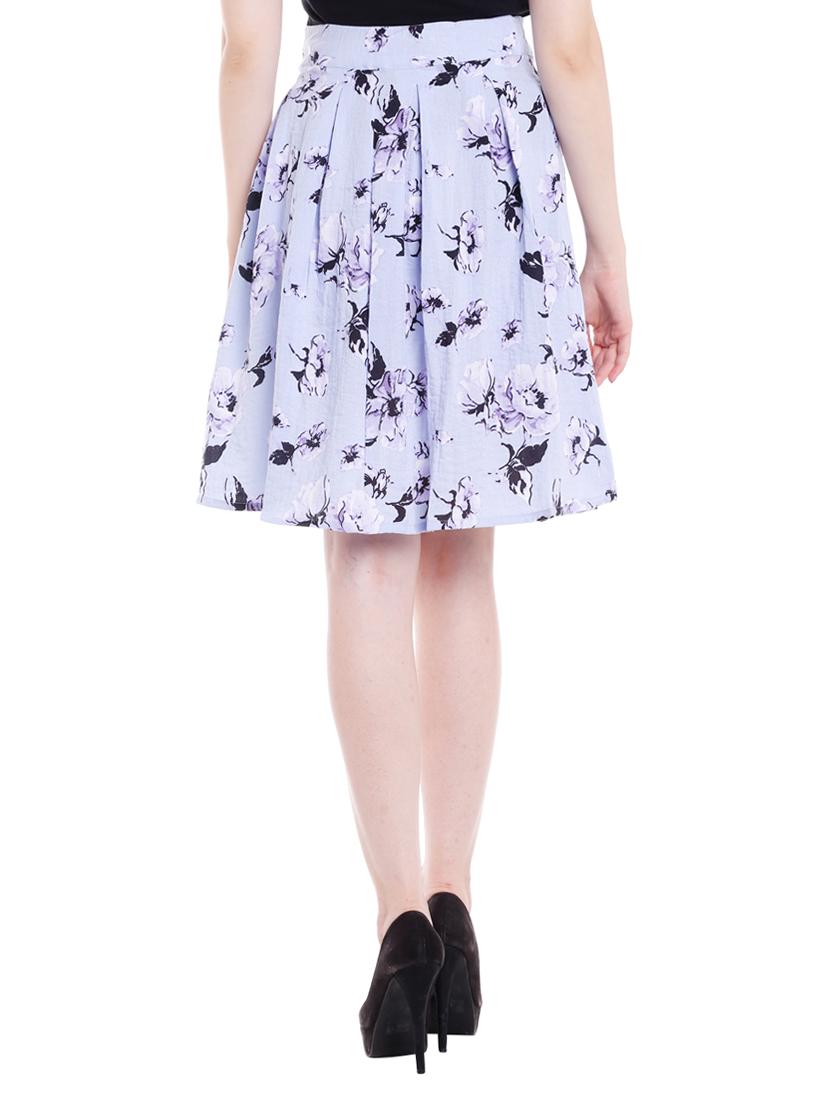 light blue cotton pleated skirt - 15075716 - Standard Image - 2