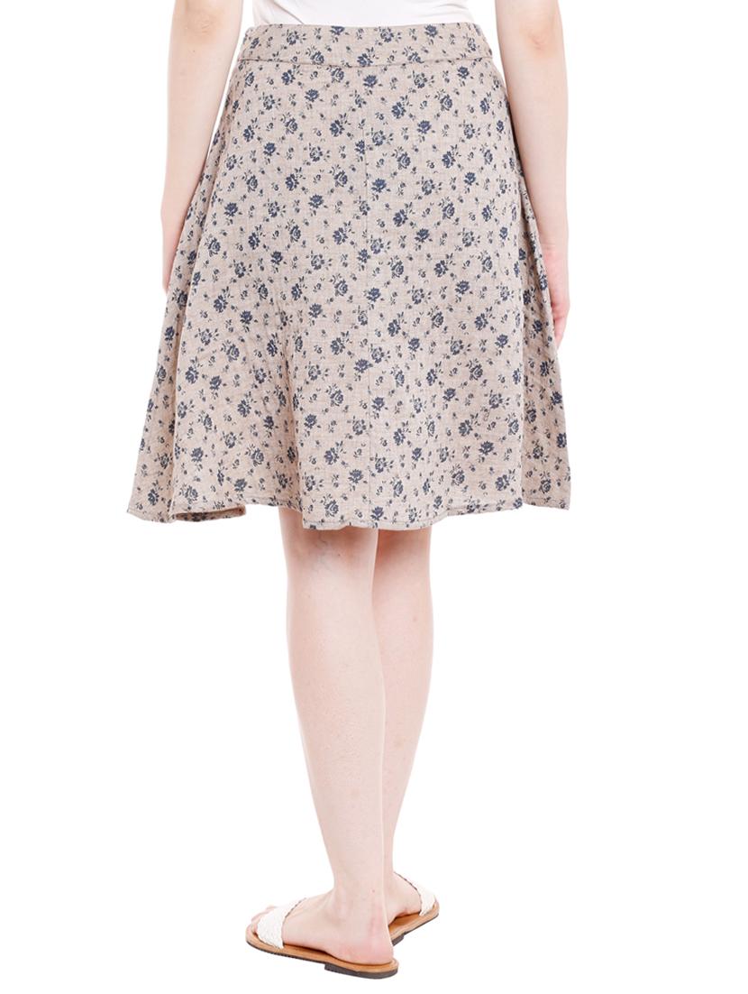 beige cotton aline skirts - 15075718 - Standard Image - 2