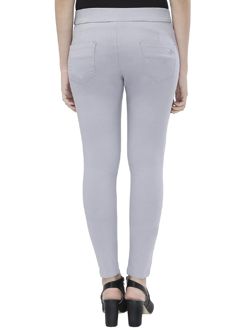 grey cotton blend jeggings - 15075758 - Standard Image - 2