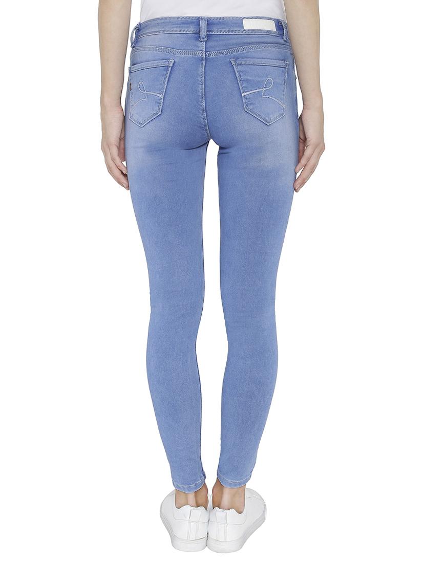 solid blue denim jeans - 15075804 - Standard Image - 2