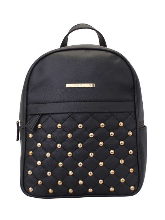 black leatherette  backpack