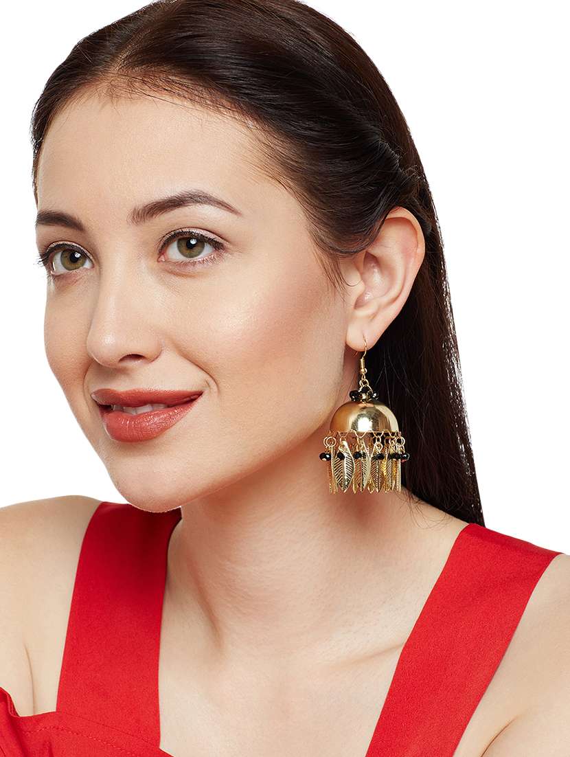 gold metal drop earring