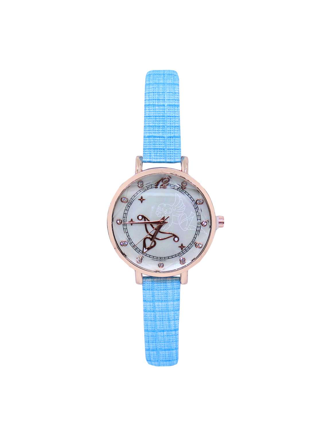jm blue leatherette watch