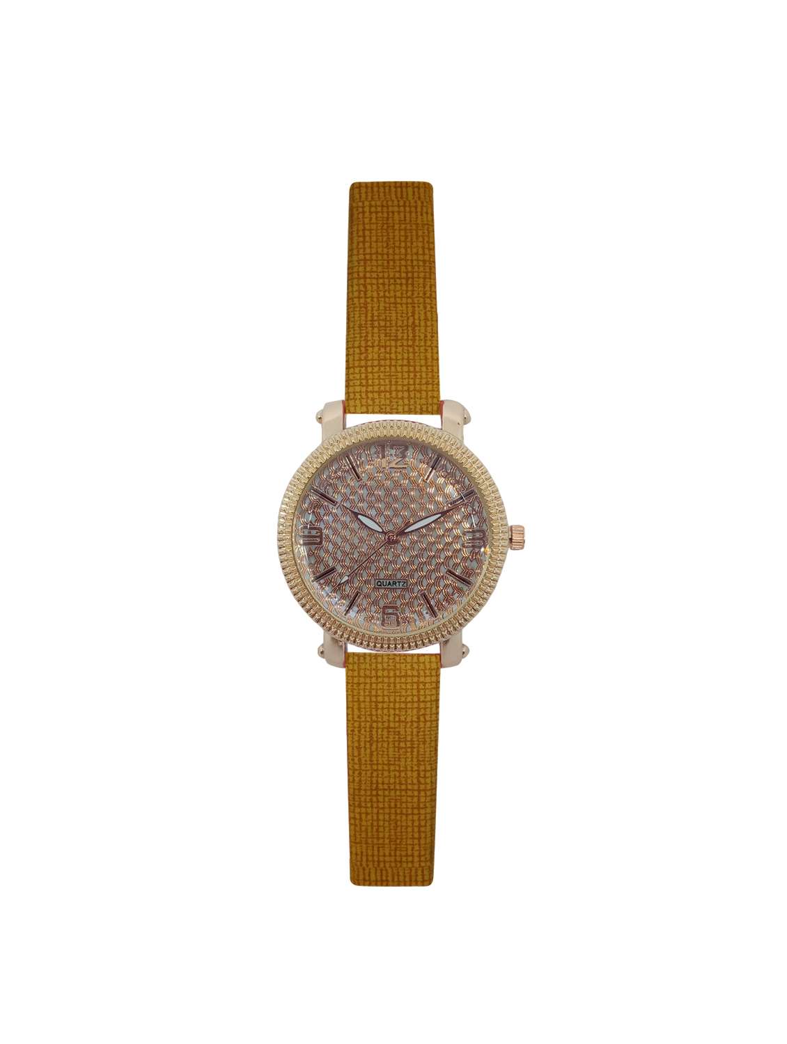 jm gold leatherette watch