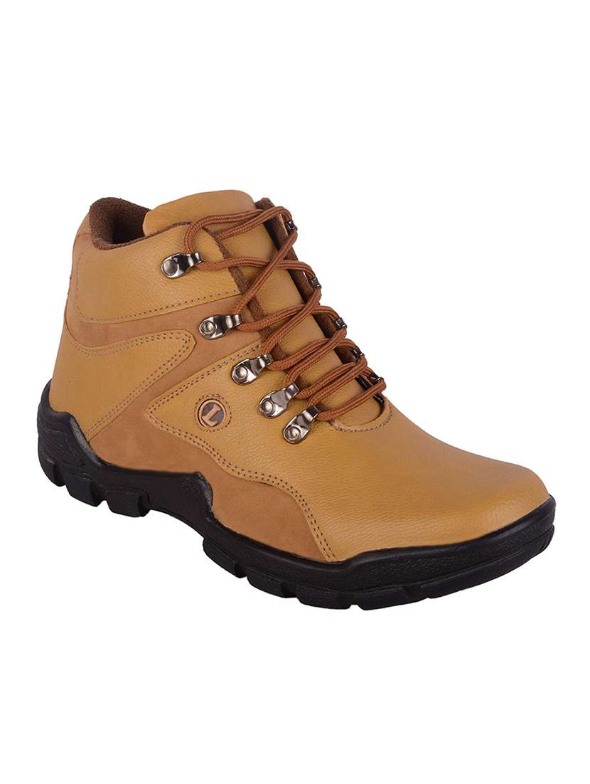 brown lace up  hiking boots