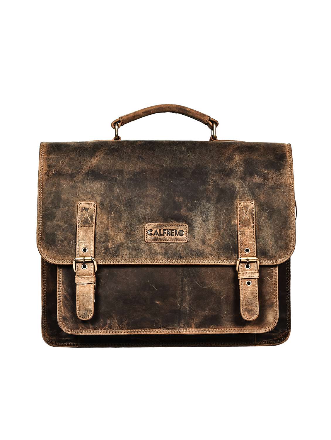 brown leather messengerbag