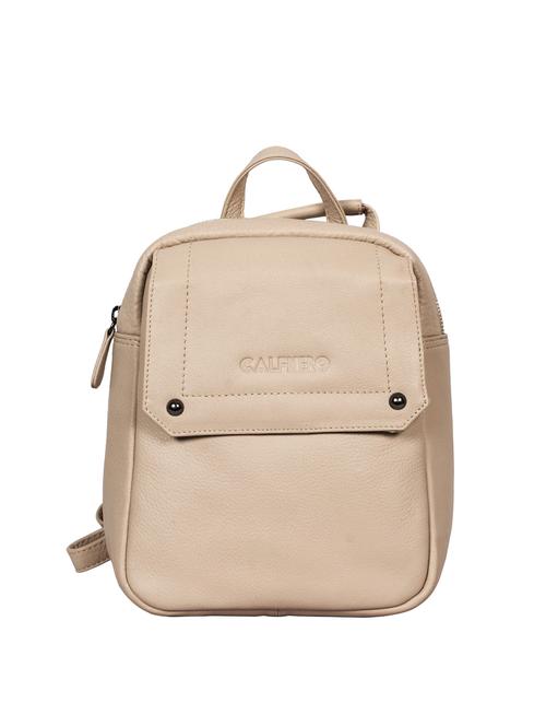 beige leather fashion backpack - 15084159 - Standard Image - 0
