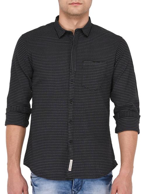 mens stripes casual shirt - 15087203 - Standard Image - 0