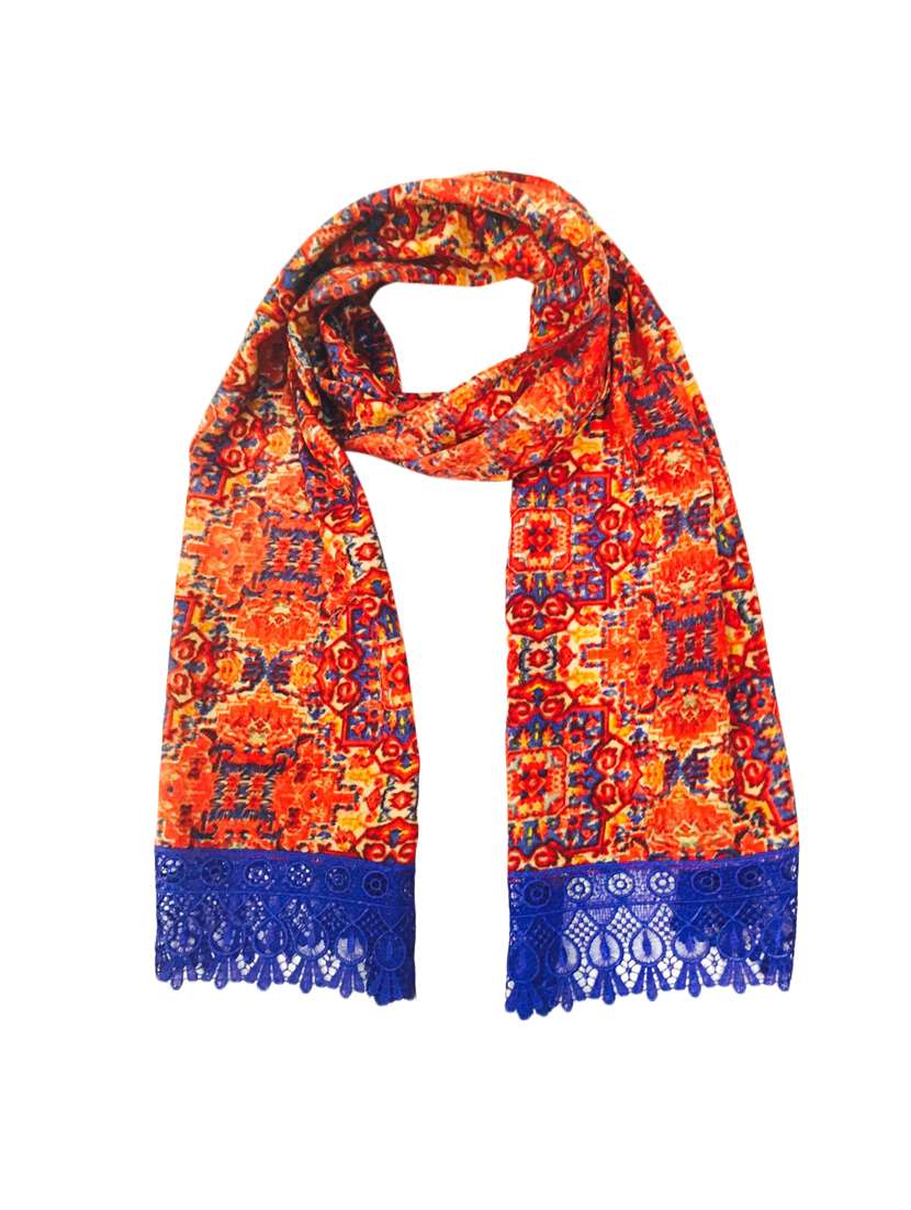 red wool scarf