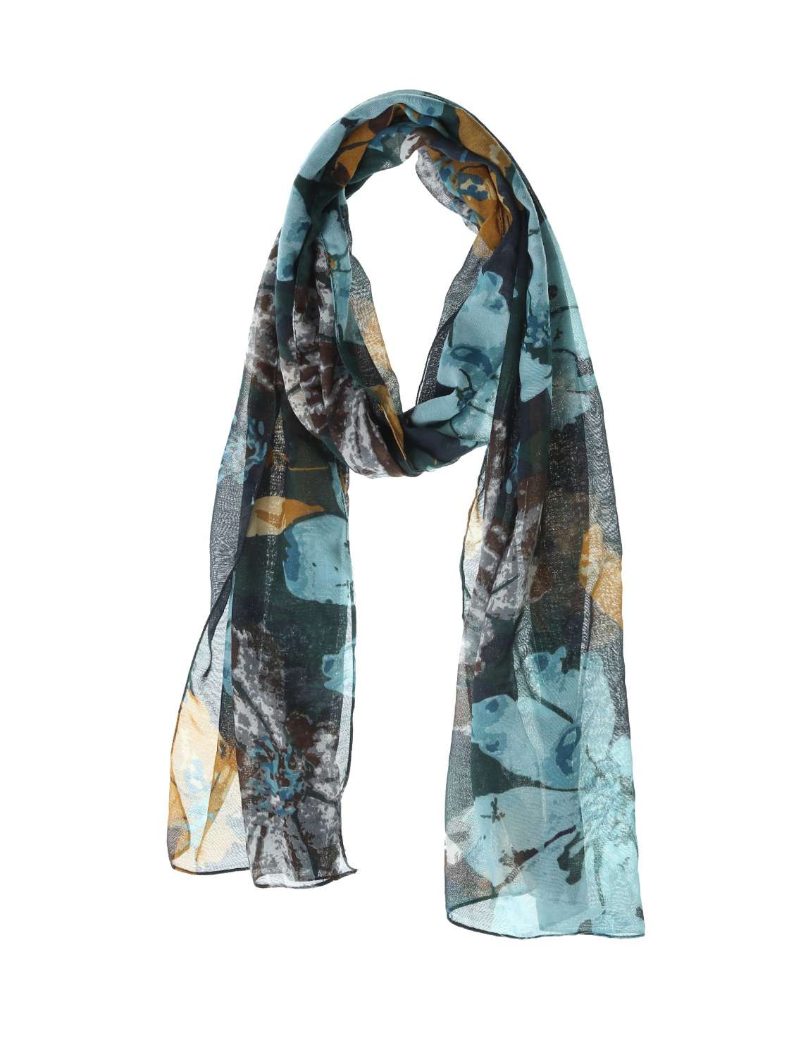 green polyester scarf