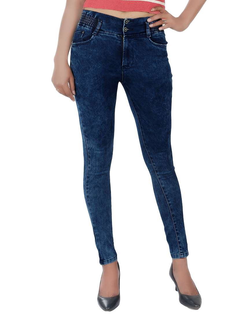 women's plain skinny fit jeans