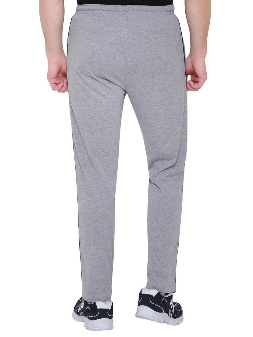 grey cotton full length track pant - 15096096 - Standard Image - 2