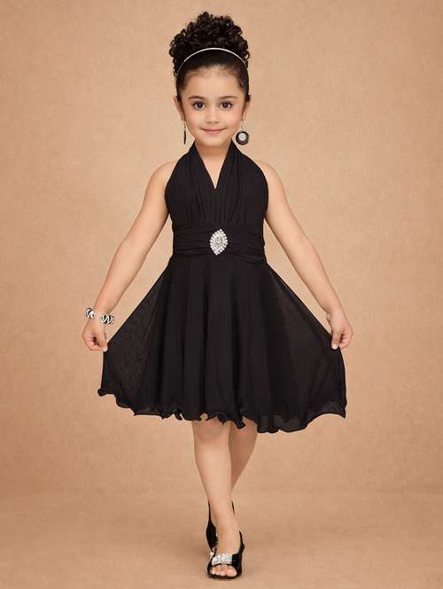 strapless open back dress Orange Sequin Girl Party Dress Age 5-13 GACH062 main image 1