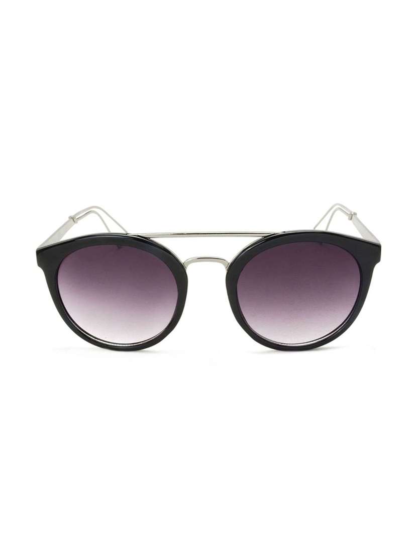 stacle mod fashion double bridge retro round sunglasses (st7380|58|violet lens)