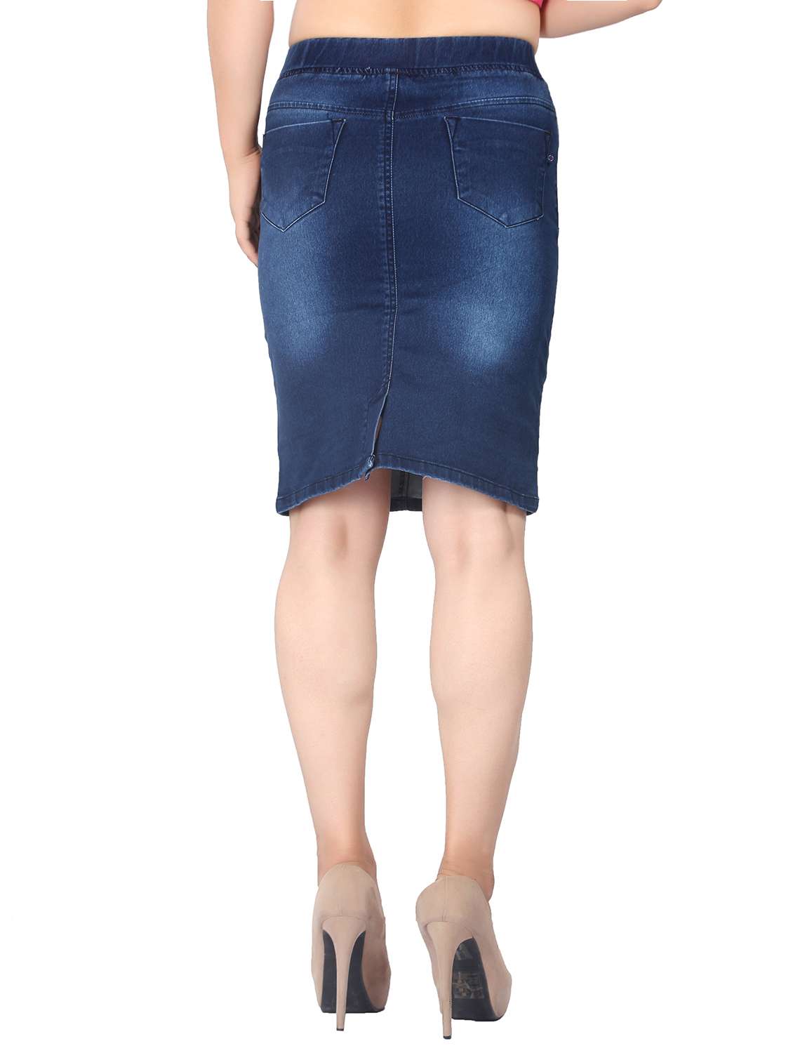 blue denim pencil skirt - 15110027 -  Standard Image - 2