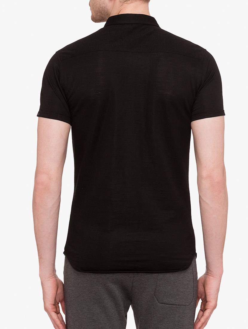 black cotton casual shirt - 15113393 - Standard Image - 2