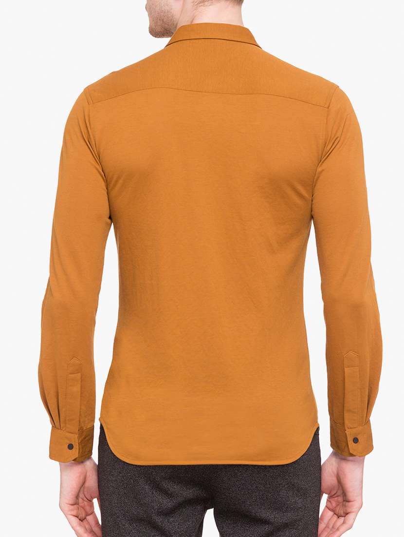 orange cotton blend casual shirt - 15113400 - Standard Image - 2