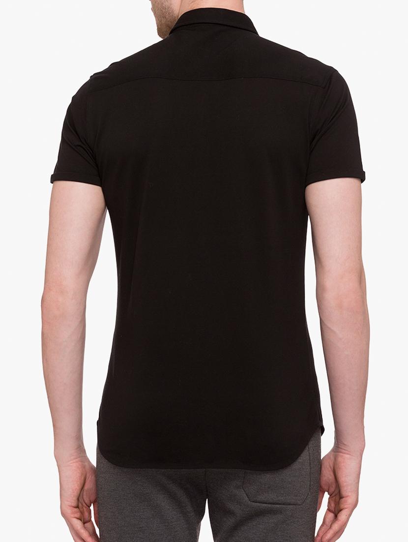 black cotton blend casual shirt - 15113403 - Standard Image - 2