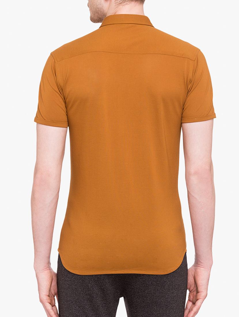 orange cotton blend casual shirt - 15113404 - Standard Image - 2