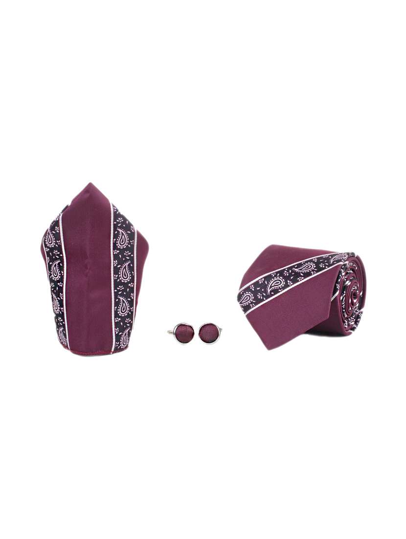 maroon micro fiber tie