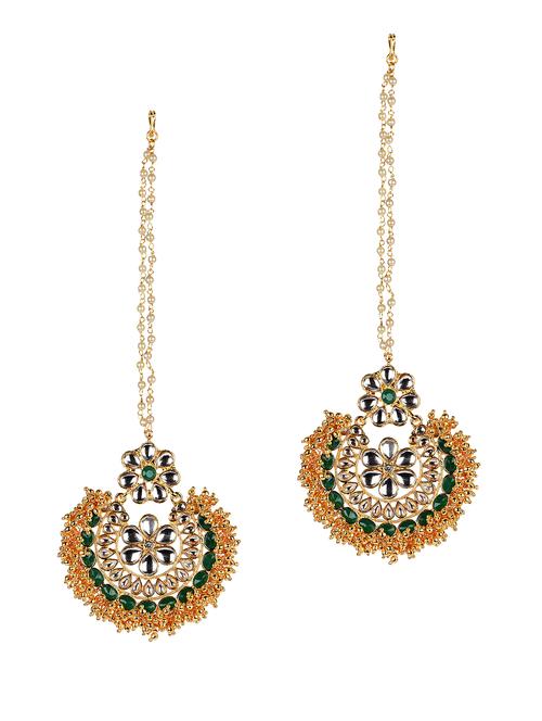 gold copper chandballi earring - 15116269 - Standard Image - 0