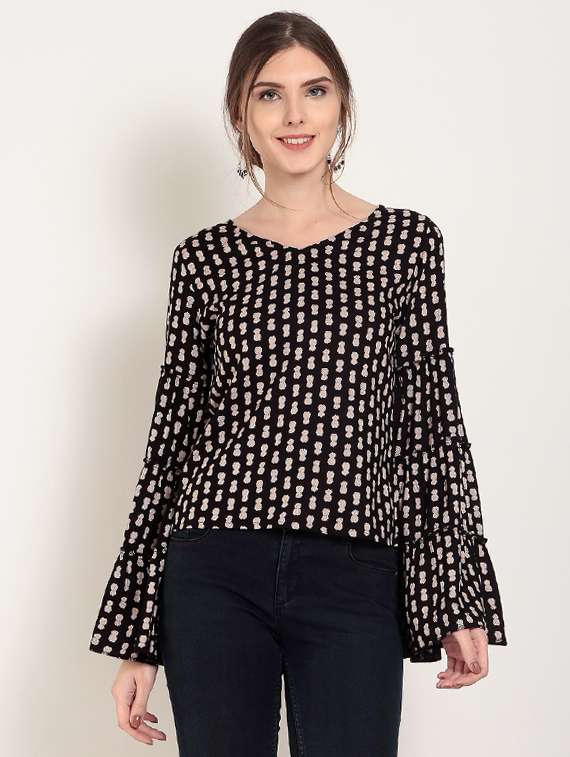 tiered bell sleeved top