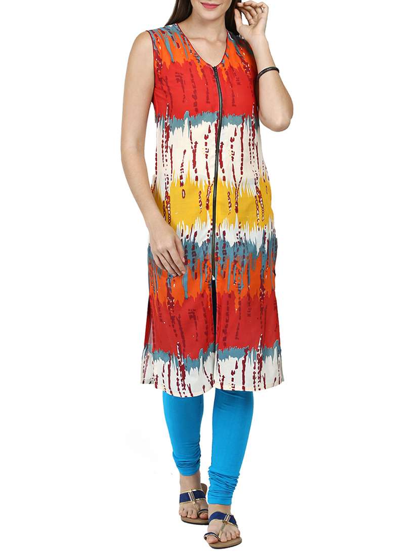 white viscose straight kurti
