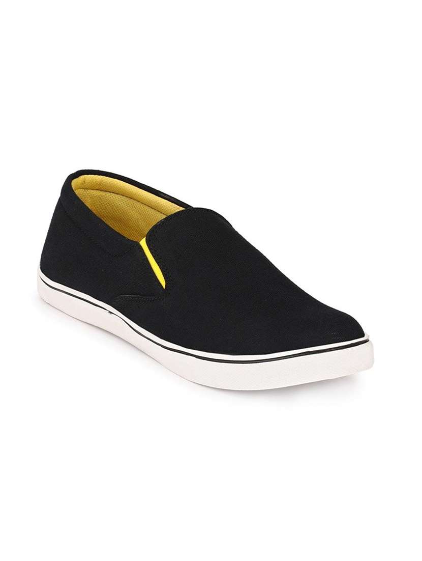 black canvas casual slipon