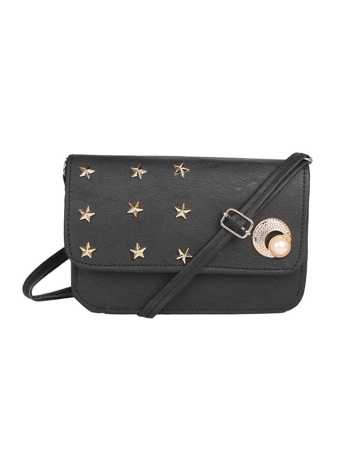 black embellished sling bag