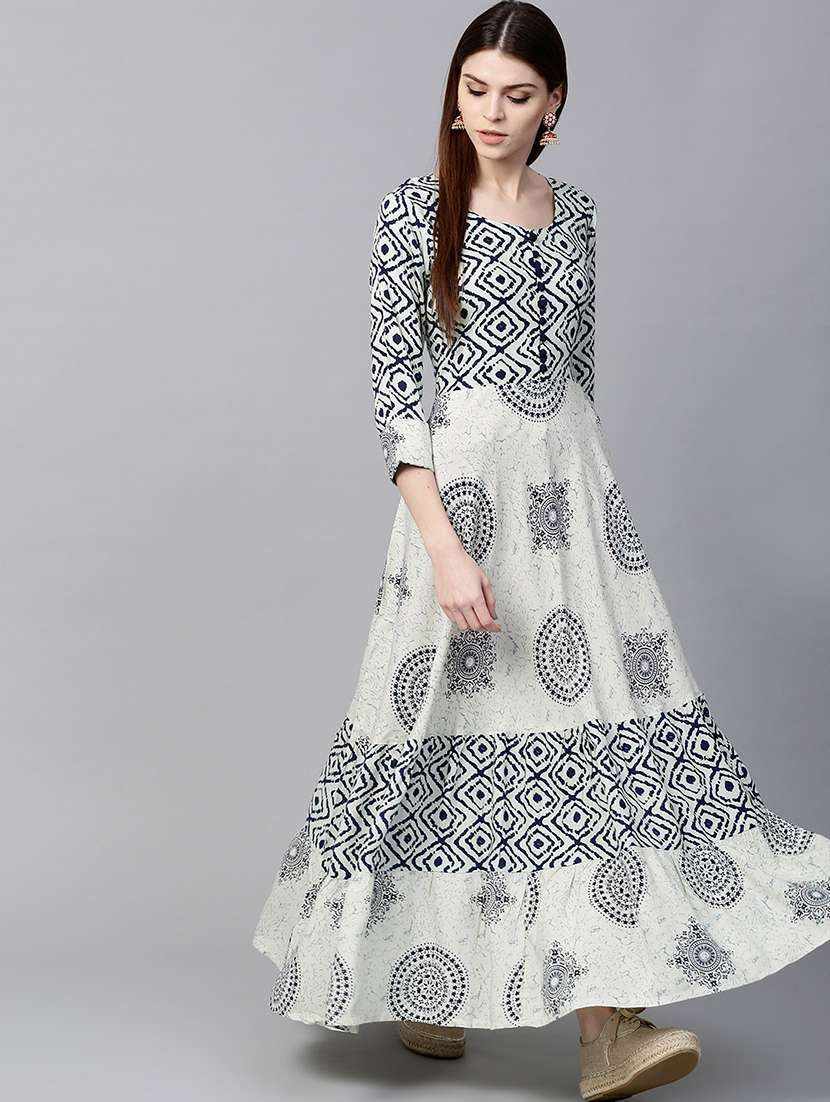 printed flared kurta