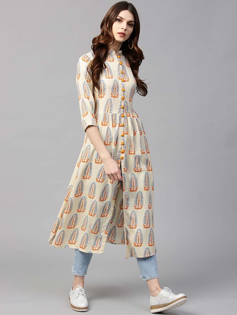 printed a-line kurta