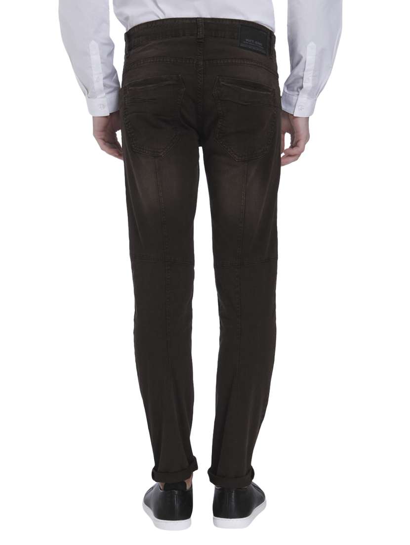 brown cotton washed jeans - 15124448 -  Standard Image - 2