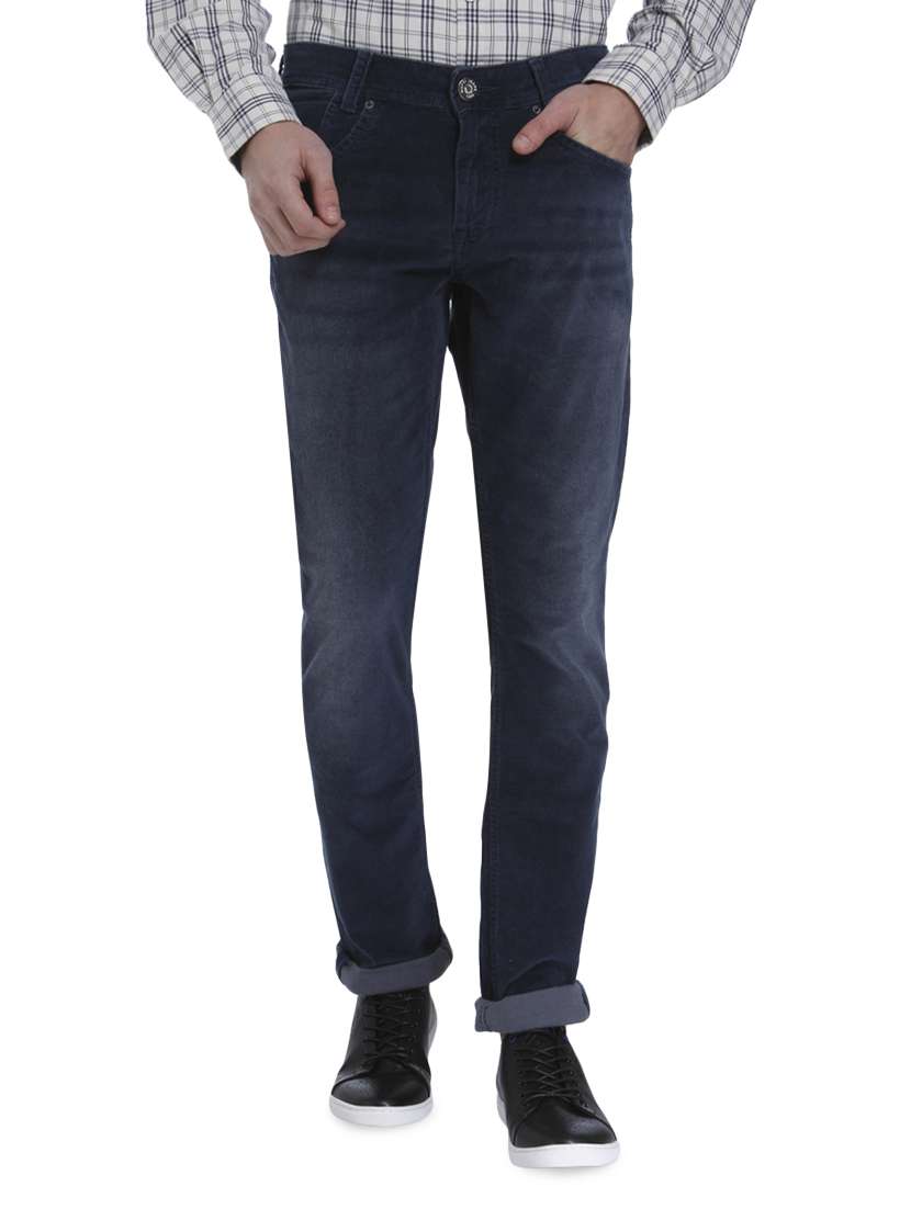 dark blue light washed denim jeans