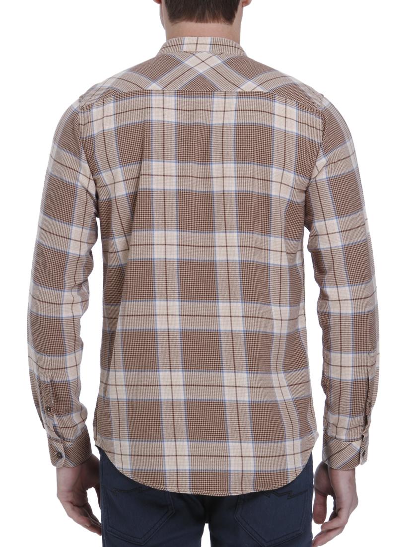 brown cotton casual shirt - 15124535 - Standard Image - 2