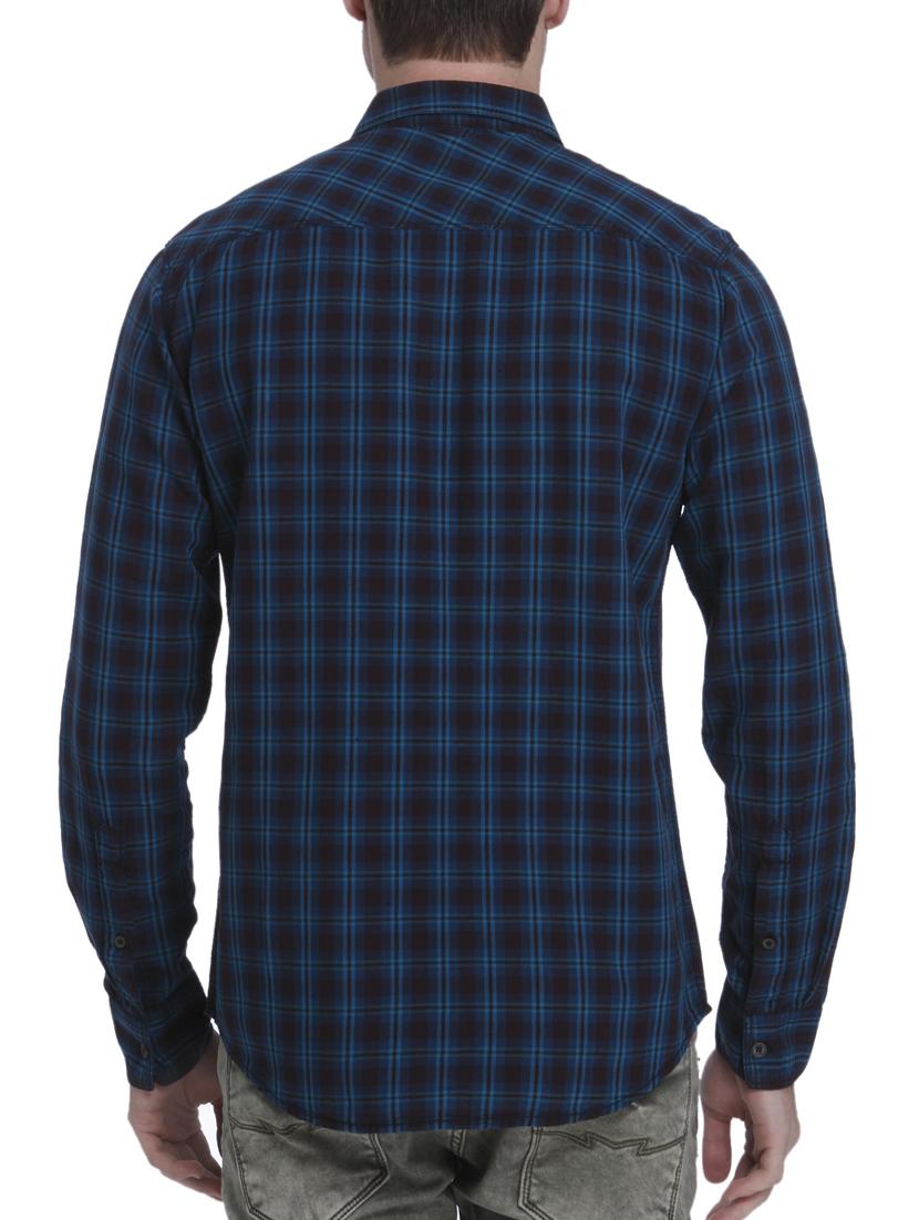 blue cotton casual shirt - 15124540 - Standard Image - 2