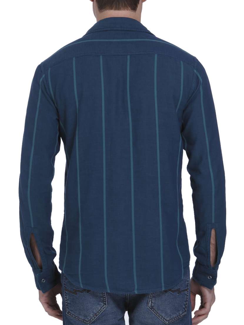 blue cotton casual shirt - 15124543 -  Standard Image - 2