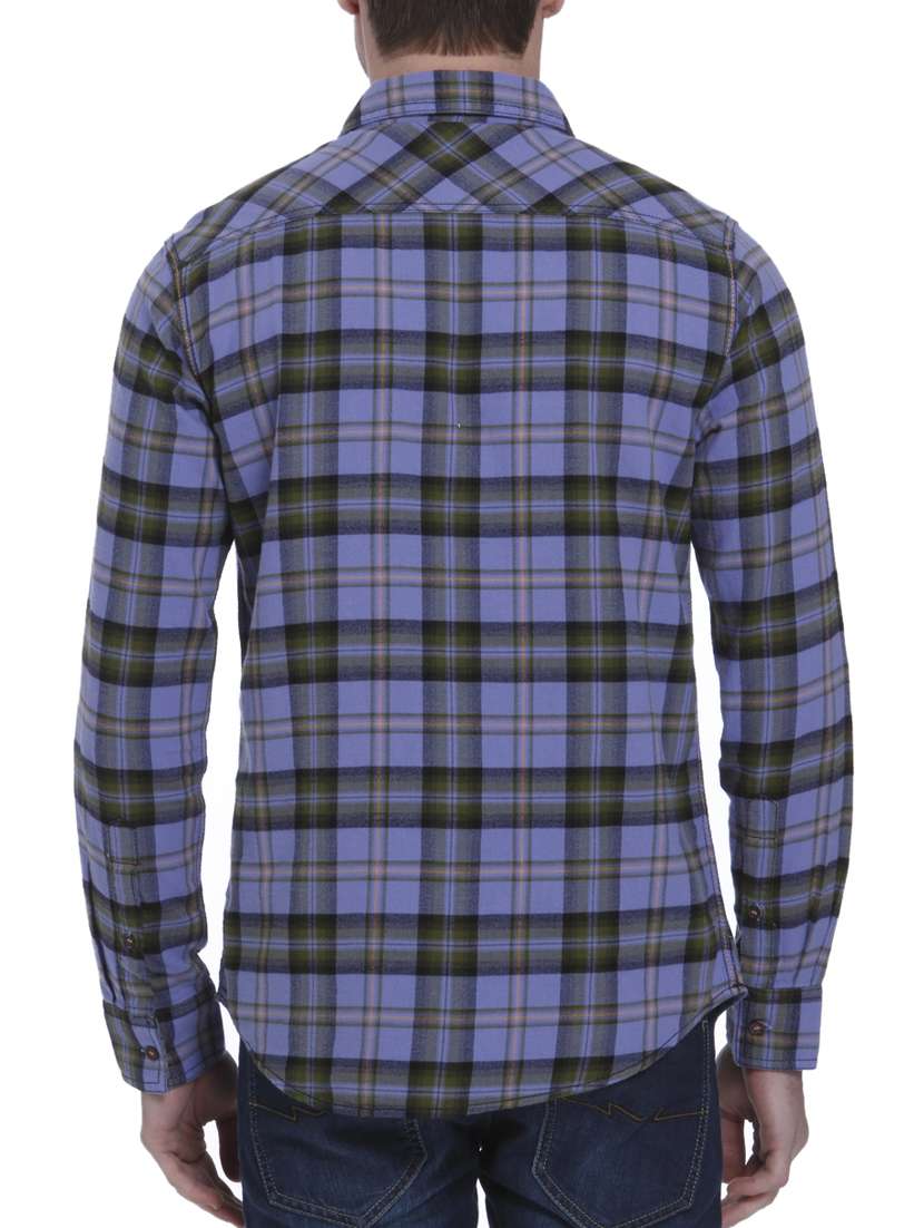 blue cotton casual shirt - 15124545 -  Standard Image - 2