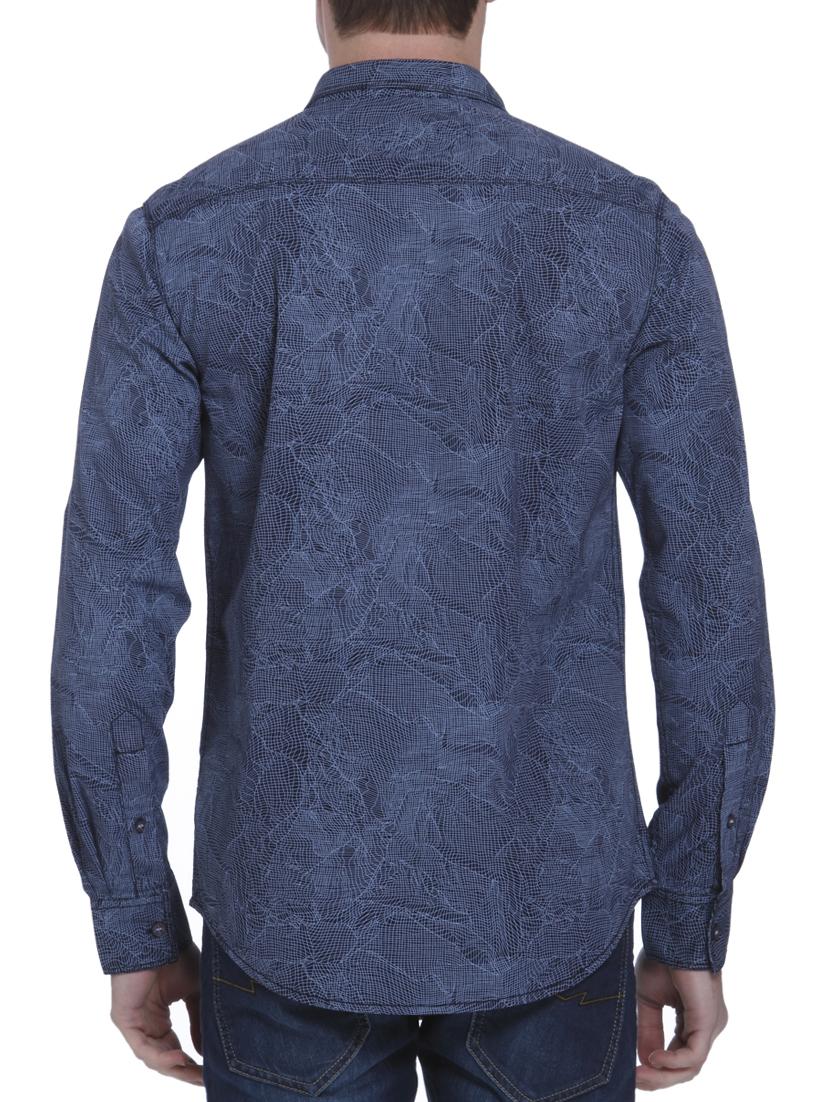 blue cotton casual shirt - 15124554 - Standard Image - 2