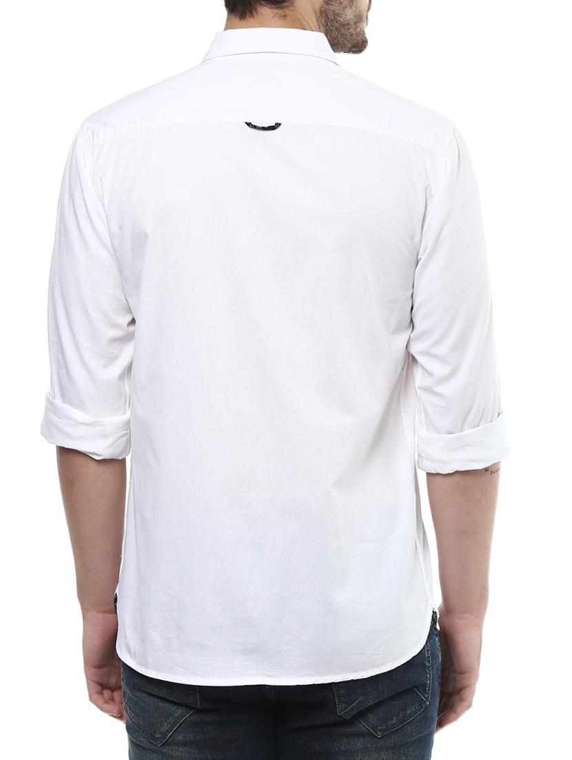 white cotton casual shirt - 15124573 - Standard Image - 2