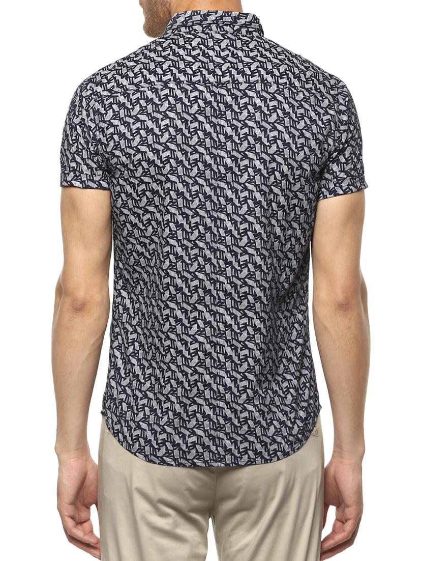 blue cotton casual shirt - 15124623 - Standard Image - 2
