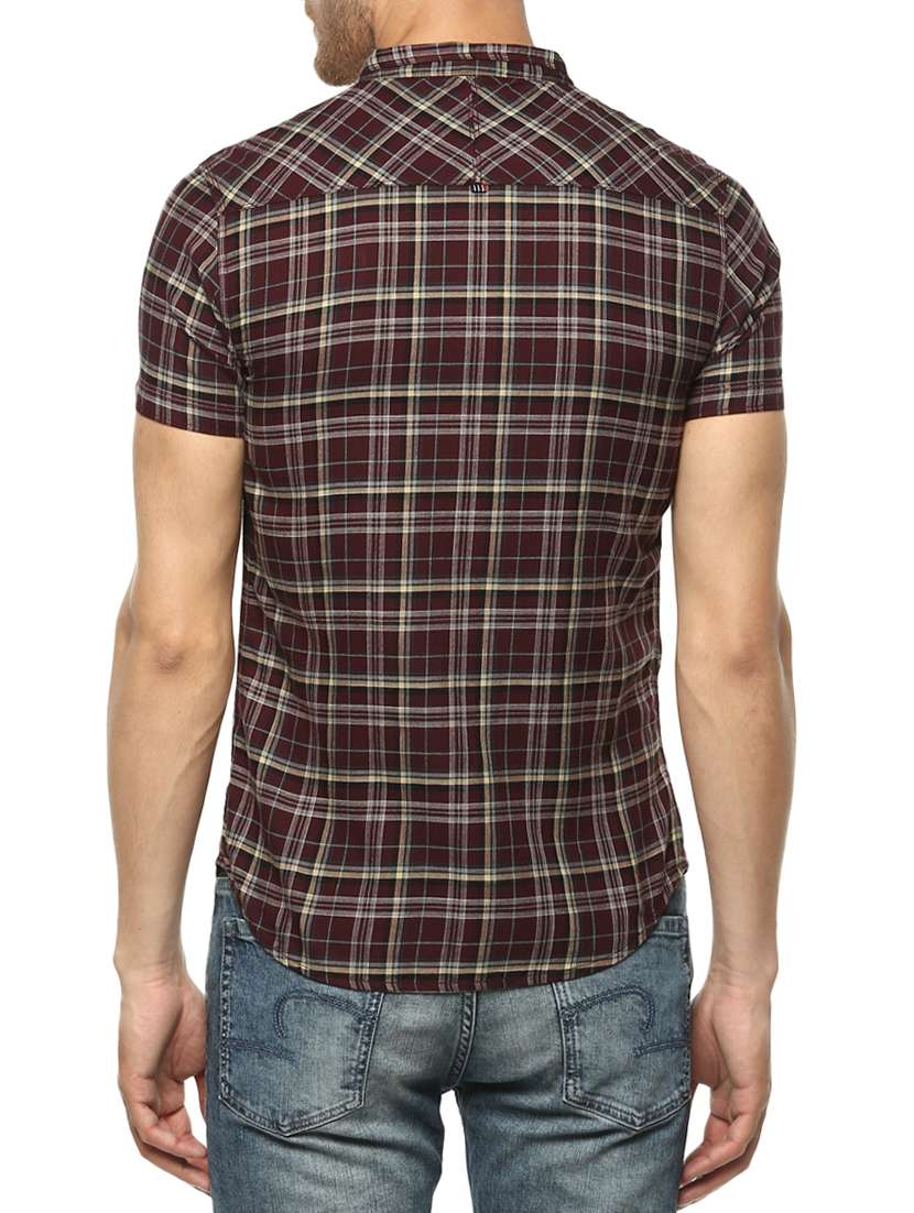 brown cotton casual shirt - 15124638 -  Standard Image - 2