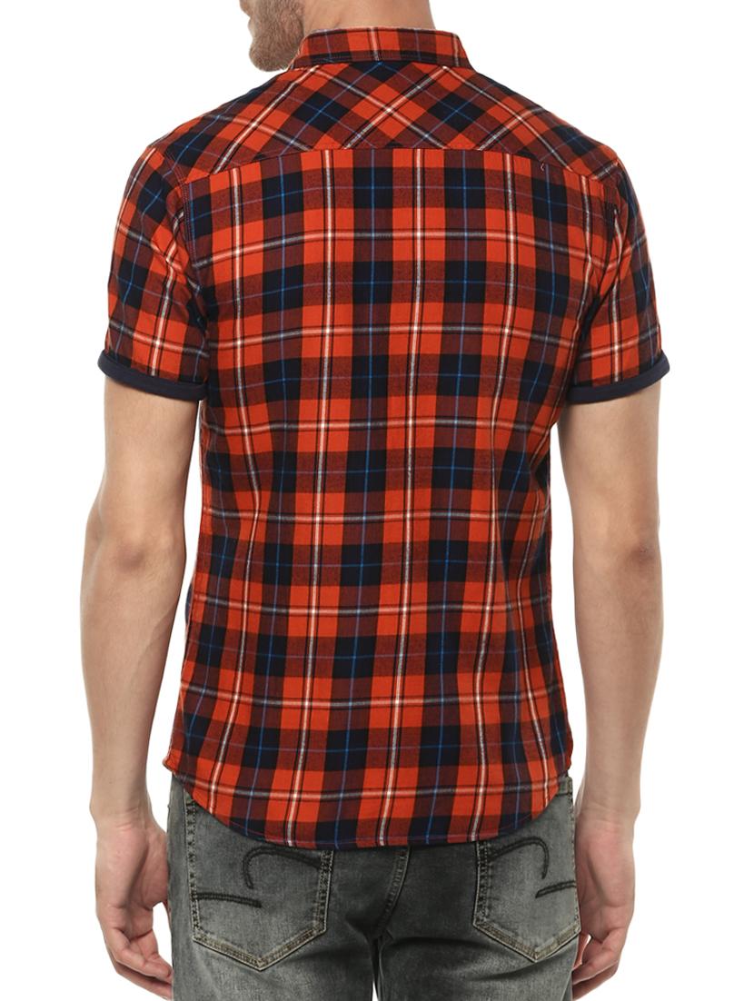 orange cotton casual shirt - 15124639 - Standard Image - 2