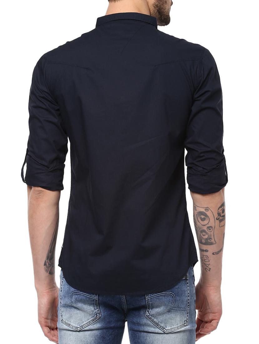 blue cotton casual shirt - 15124655 - Standard Image - 2