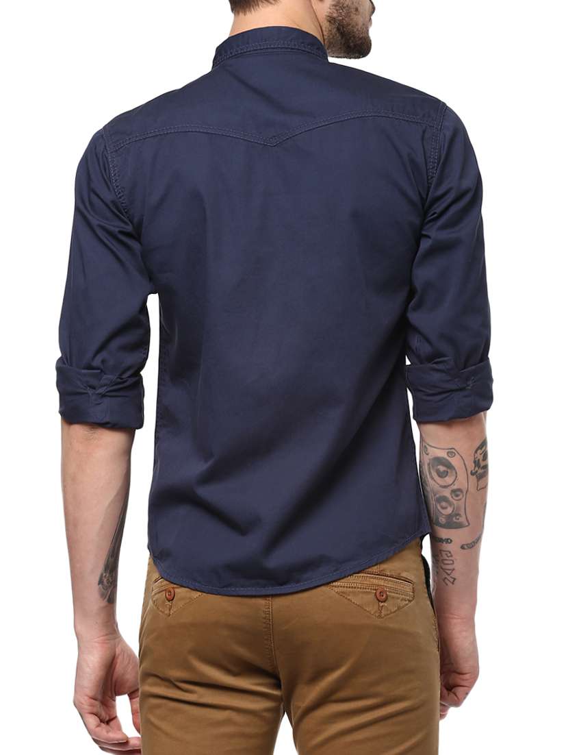 blue cotton casual shirt - 15124657 -  Standard Image - 2