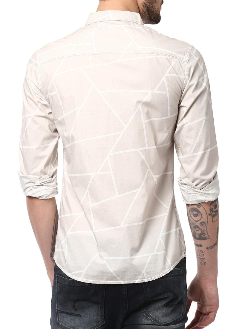 beige cotton casual shirt - 15124671 - Standard Image - 2